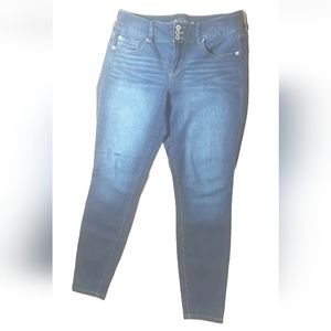 Torrid Jeans Ankle Jegging Dark Blue Stretch Premuin Denim Skinny Sz 14 35 X 27